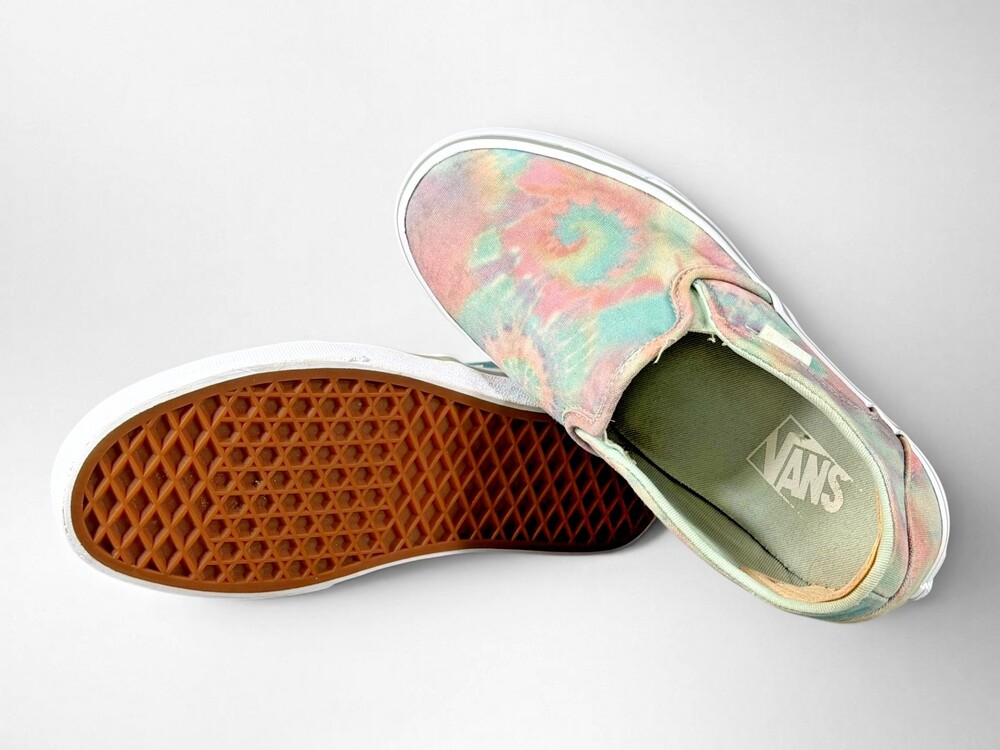 Vans Asher Ortholite Deluxe Comfort Canvas Tie-Dye Sneakers Women's Size 8